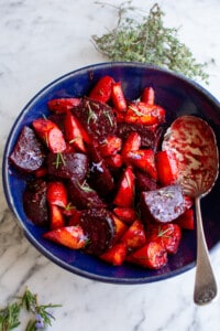 Miso-Maple Roasted Beets and Carrots