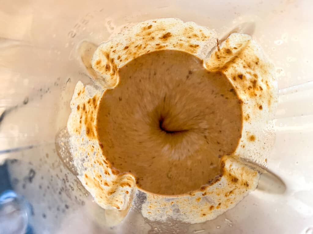 prune syrup swirling around in a blender. 