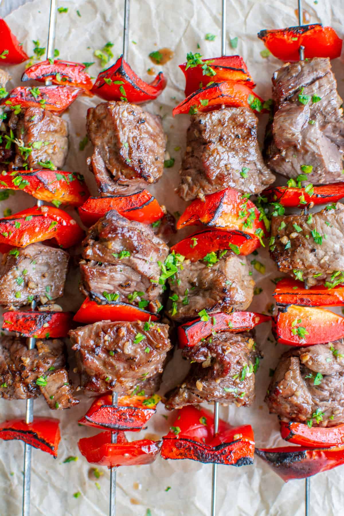 Five Spice Oven Broiled Beef Skewers