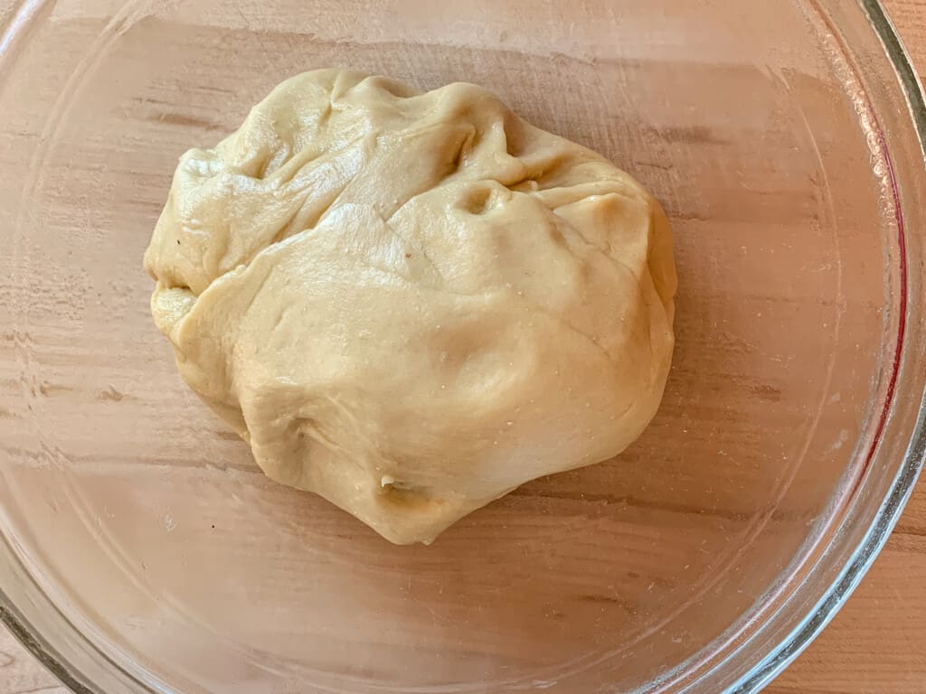 a bowl of dough 