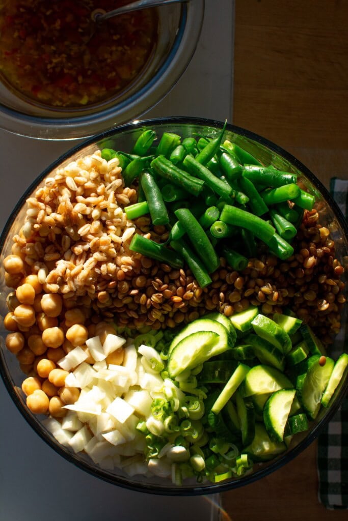All the ingredients in a bowl.
