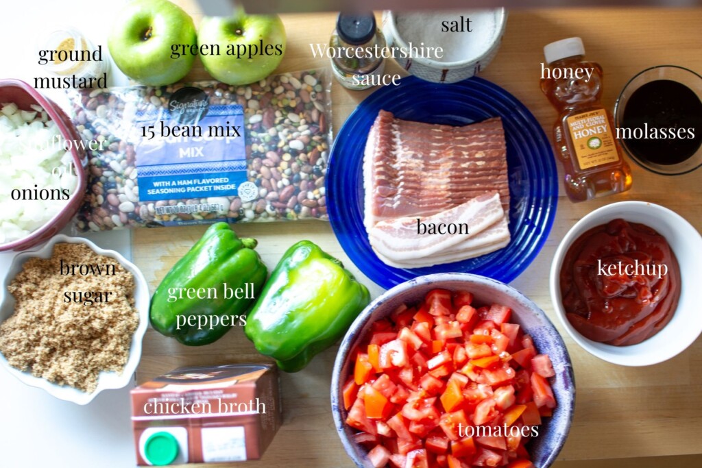 all the ingredients you need to make baked beans