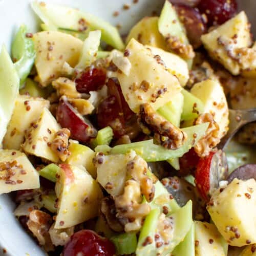 a Waldorf Salad with whole grain mustard dressing