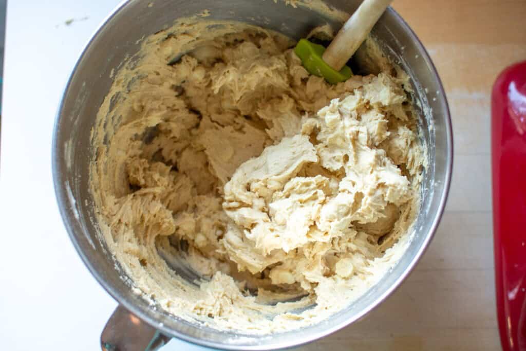 White chocolate cookie chip cookie dough