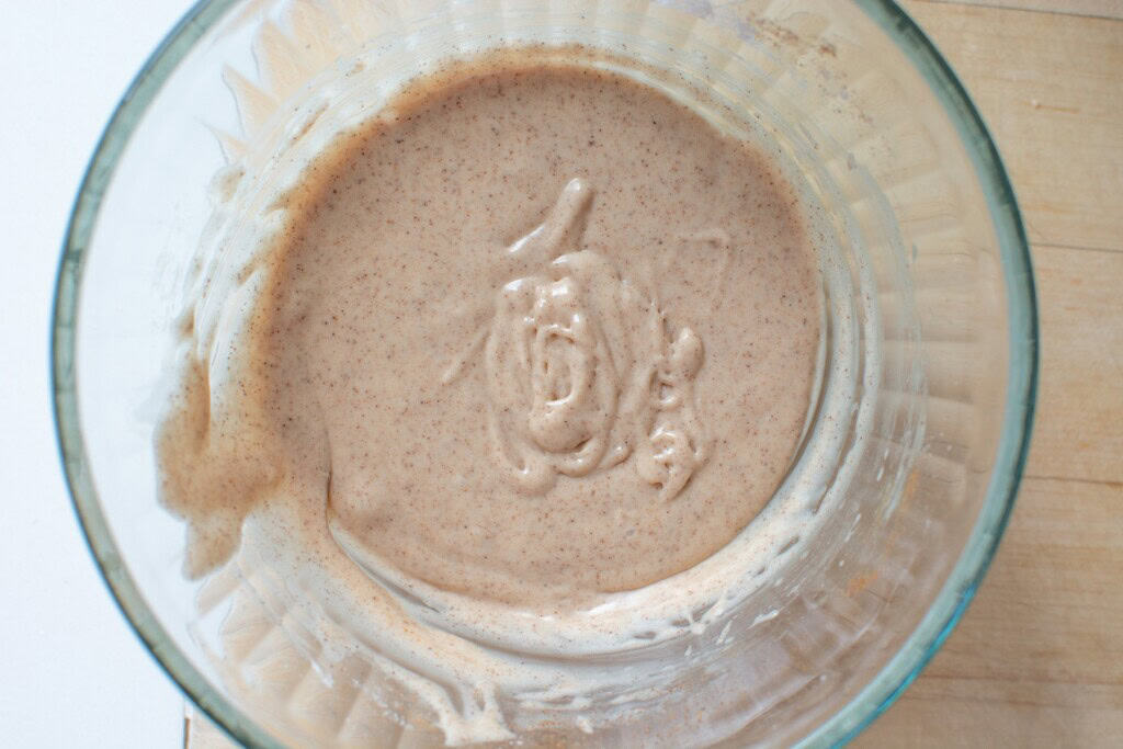 cinnamon glaze in a glass bowl