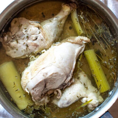 chicken after finished poaching