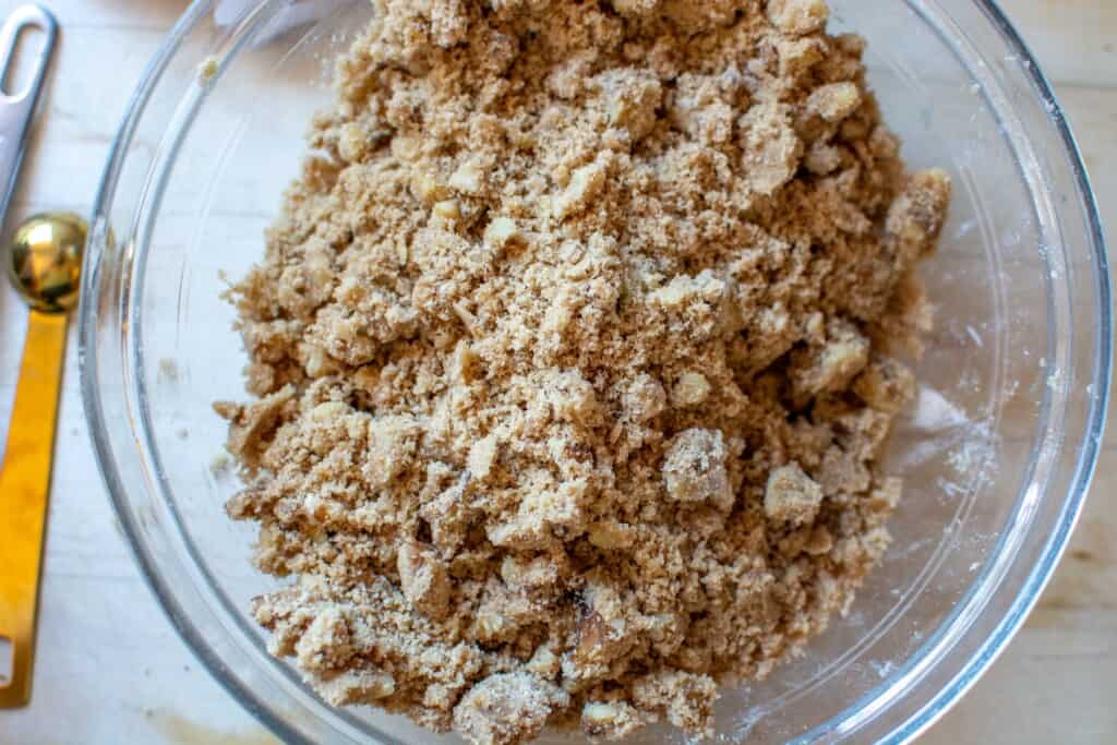 walnut struesel in a bowl