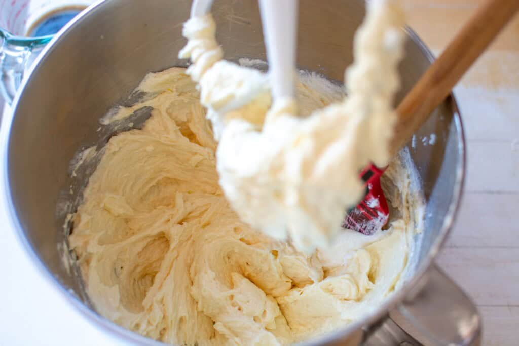 batter in a mixing bowl